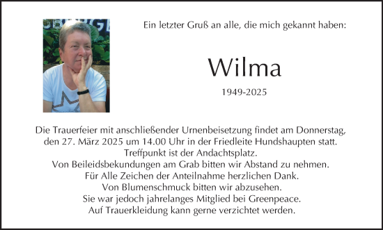 Anzeige von Wilma  von MGO