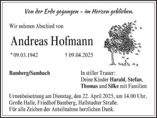 Anzeige von Andreas Hofmann von MGO