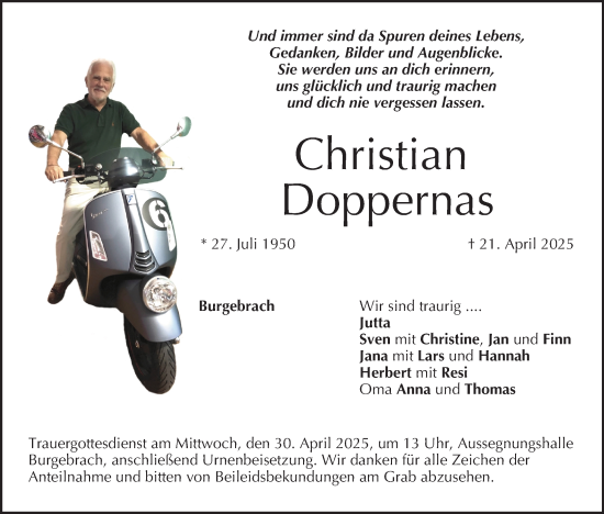 Anzeige von Christian Doppernas von MGO
