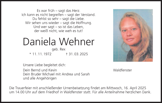 Anzeige von Daniela Wehner von MGO