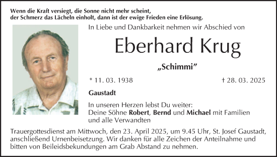 Anzeige von Eberhard Krug von MGO
