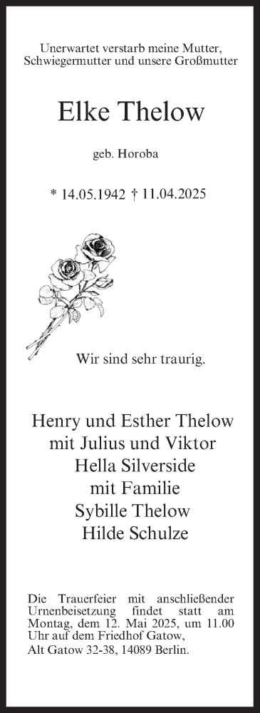 Anzeige von Elke Thelow von MGO