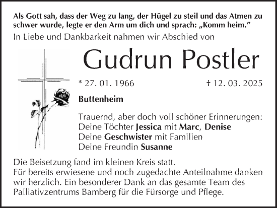 Anzeige von Gudrun Postler von MGO