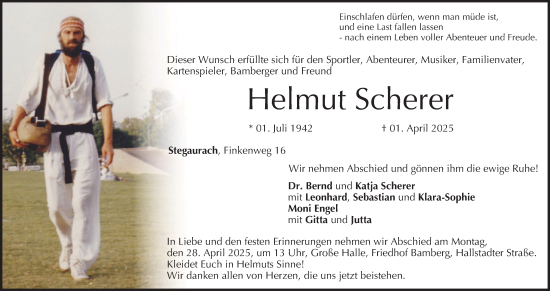Anzeige von Helmut Scherer von MGO