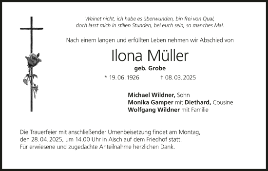 Anzeige von Ilona Müller von MGO