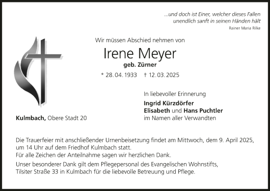Anzeige von Irene Meyer von MGO