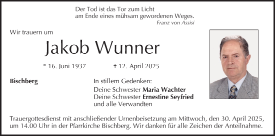 Anzeige von Jakob Wunner von MGO
