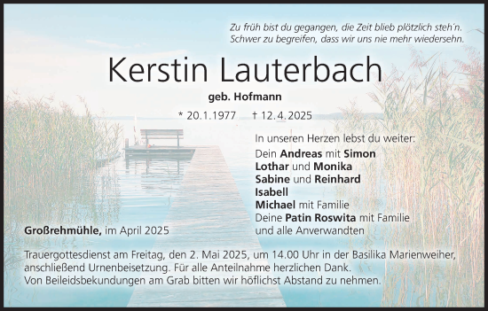 Anzeige von Kerstin Lauterbach von MGO