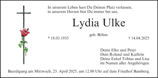 Anzeige von Lydia Ulke von MGO