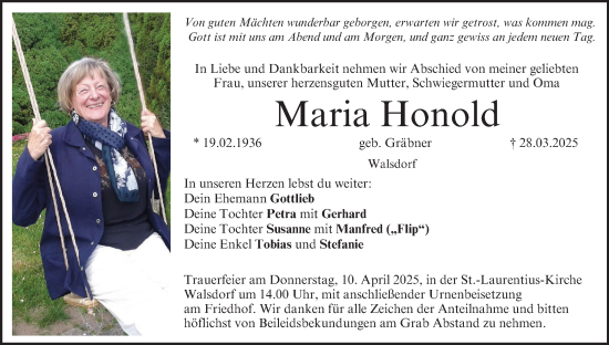 Anzeige von Maria Honold von MGO