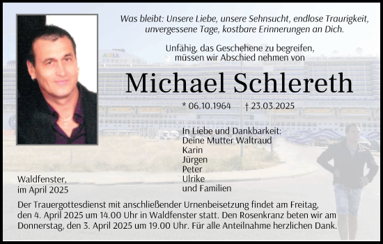 Anzeige von Michael Schlereth von MGO