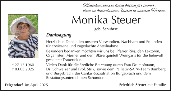 Anzeige von Monika Steuer von MGO