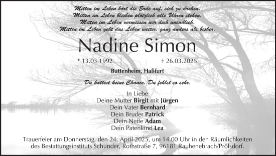 Anzeige von Nadine Simon von MGO