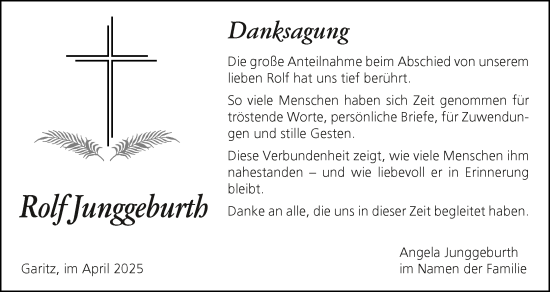 Anzeige von Rolf Junggeburth von MGO