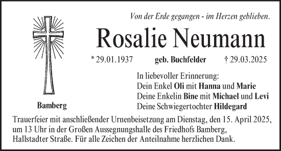 Anzeige von Rosalie Neumann von MGO