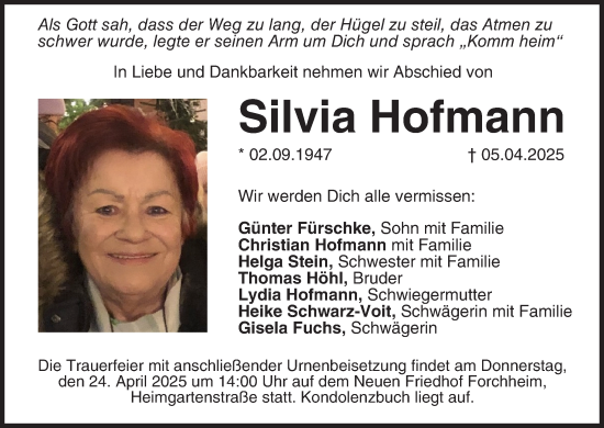 Anzeige von Silvia Hofmann von MGO