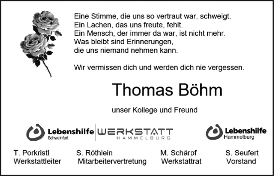 Anzeige von Thomas Böhm von MGO