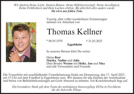 Anzeige von Thomas Kellner von MGO