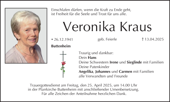 Anzeige von Veronika Kraus von MGO