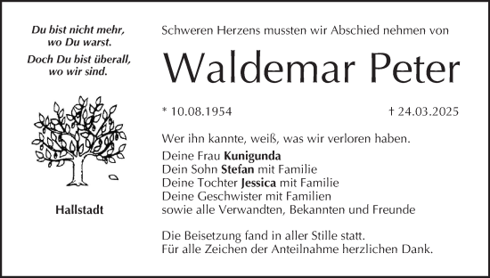 Anzeige von Waldemar Peter von MGO