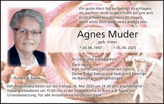 Anzeige von Agnes Muder von MGO