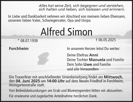 Anzeige von Alfred Simon von MGO