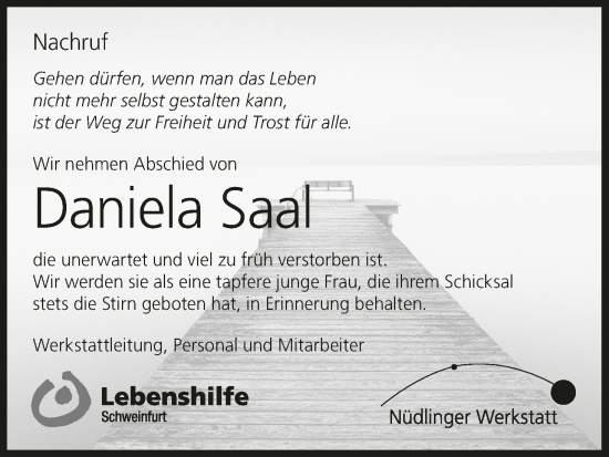 Anzeige von Daniela Saal von MGO