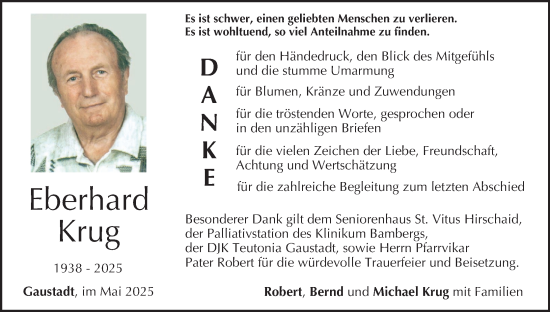 Anzeige von Eberhard Krug von MGO