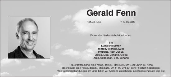 Anzeige von Gerald Fenn von MGO