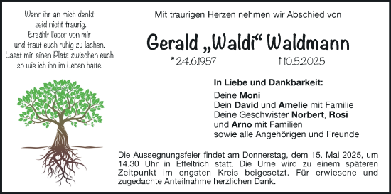 Anzeige von Gerald Waldmann von MGO