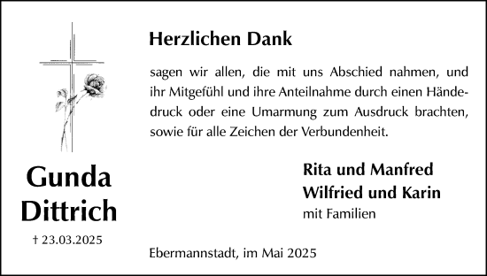 Anzeige von Gunda Dittrich von MGO