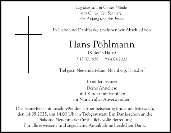 Anzeige von Hans Pöhlmann von MGO