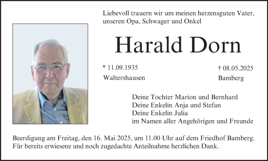 Anzeige von Harald Dorn von MGO