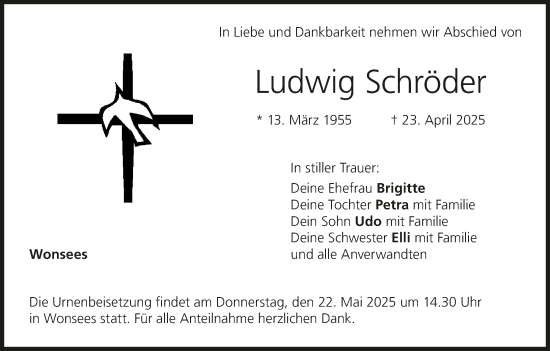 Anzeige von Ludwig Schröder von MGO