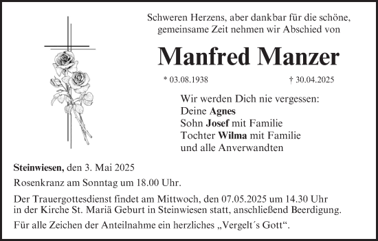 Anzeige von Manfred Manzer von MGO