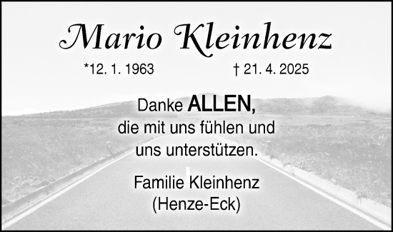 Anzeige von Mario Kleinhenz von MGO