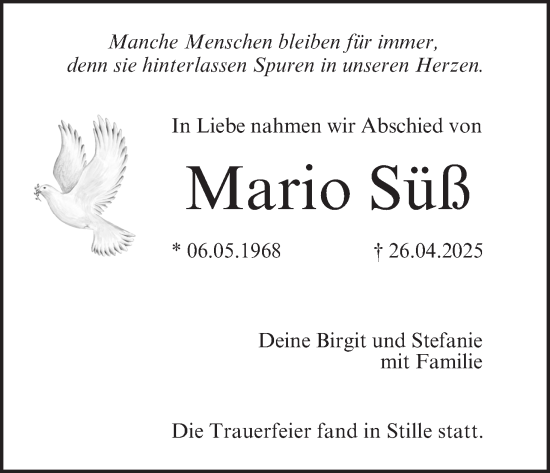 Anzeige von Mario Süß von MGO