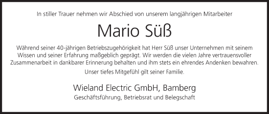 Anzeige von Mario Süß von MGO