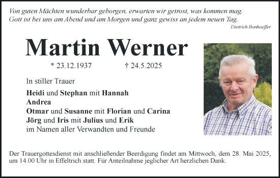 Anzeige von Martin Werner von MGO