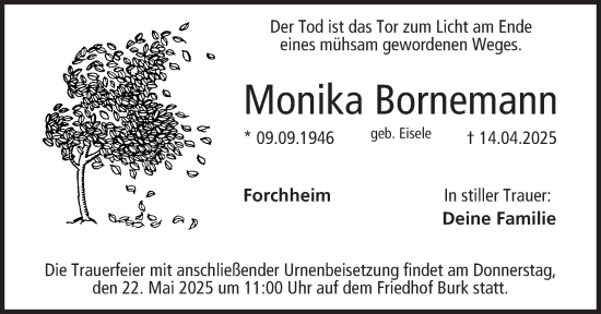 Anzeige von Monika Bornemann von MGO