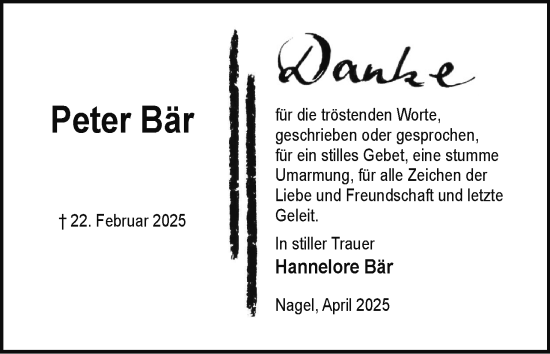 Anzeige von Peter Bär von MGO