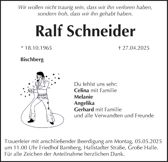 Anzeige von Ralf Schneider von MGO