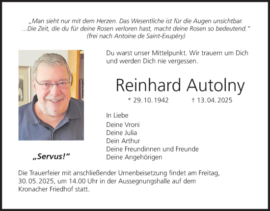 Anzeige von Reinhard Autolny von MGO
