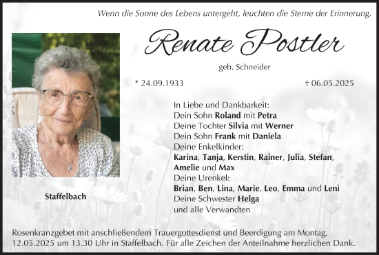 Anzeige von Renate Postler von MGO