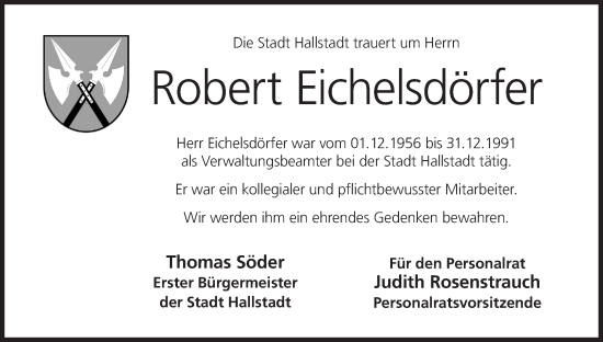 Anzeige von Robert Eichelsdörfer von MGO
