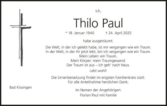 Anzeige von Thilo Paul von MGO