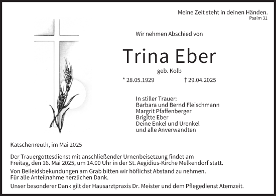 Anzeige von Trina Eber von MGO