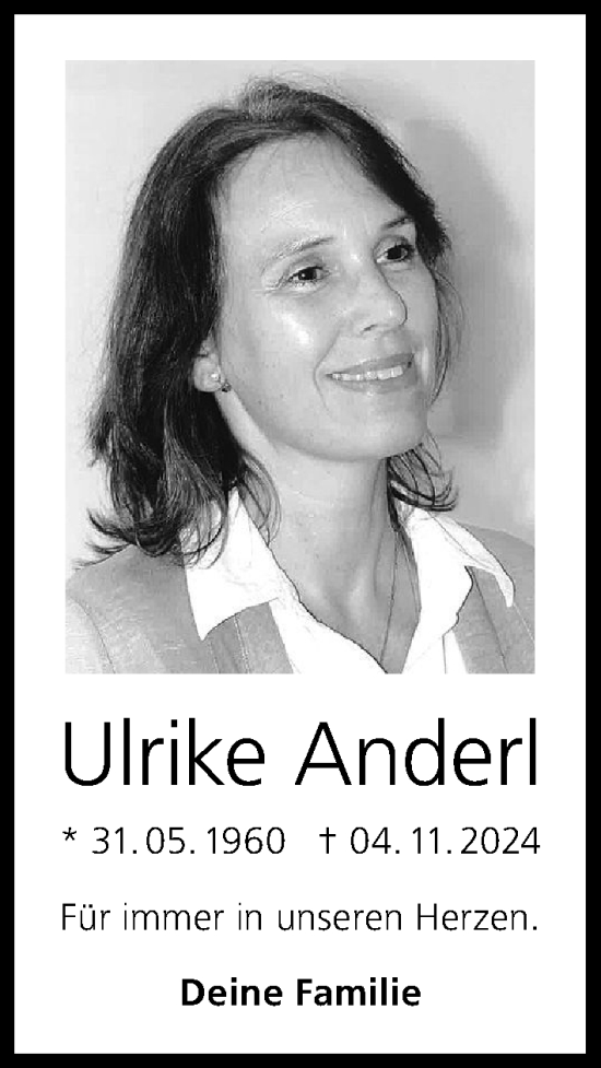 Anzeige von Ulrike Anderl von MGO