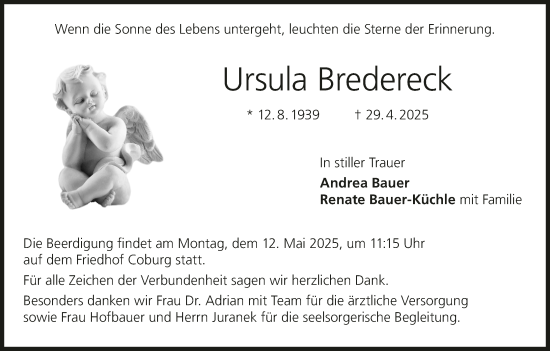 Anzeige von Ursula Bredereck von MGO