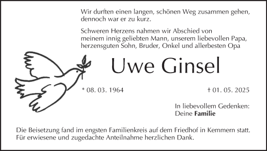 Anzeige von Uwe Ginsel von MGO